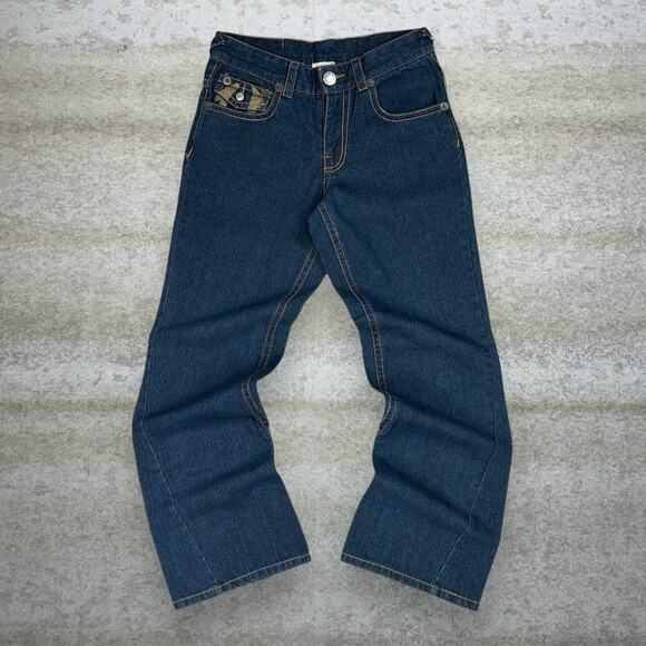 Vintage Y2K True Religion Jeans 30x32 Relaxed Flare Dark Wash Made in USA - Picture 2 of 7
